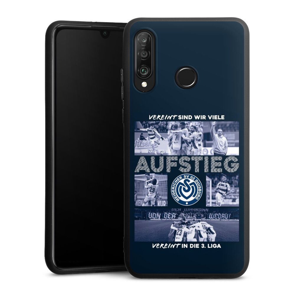 DeinDesign Handyhülle MSV Duisburg Aufstieg Offizielles Lizenzprodukt, Huawei P30 Lite Premium Silikon Hülle Premium Case Handy Schutzhülle
