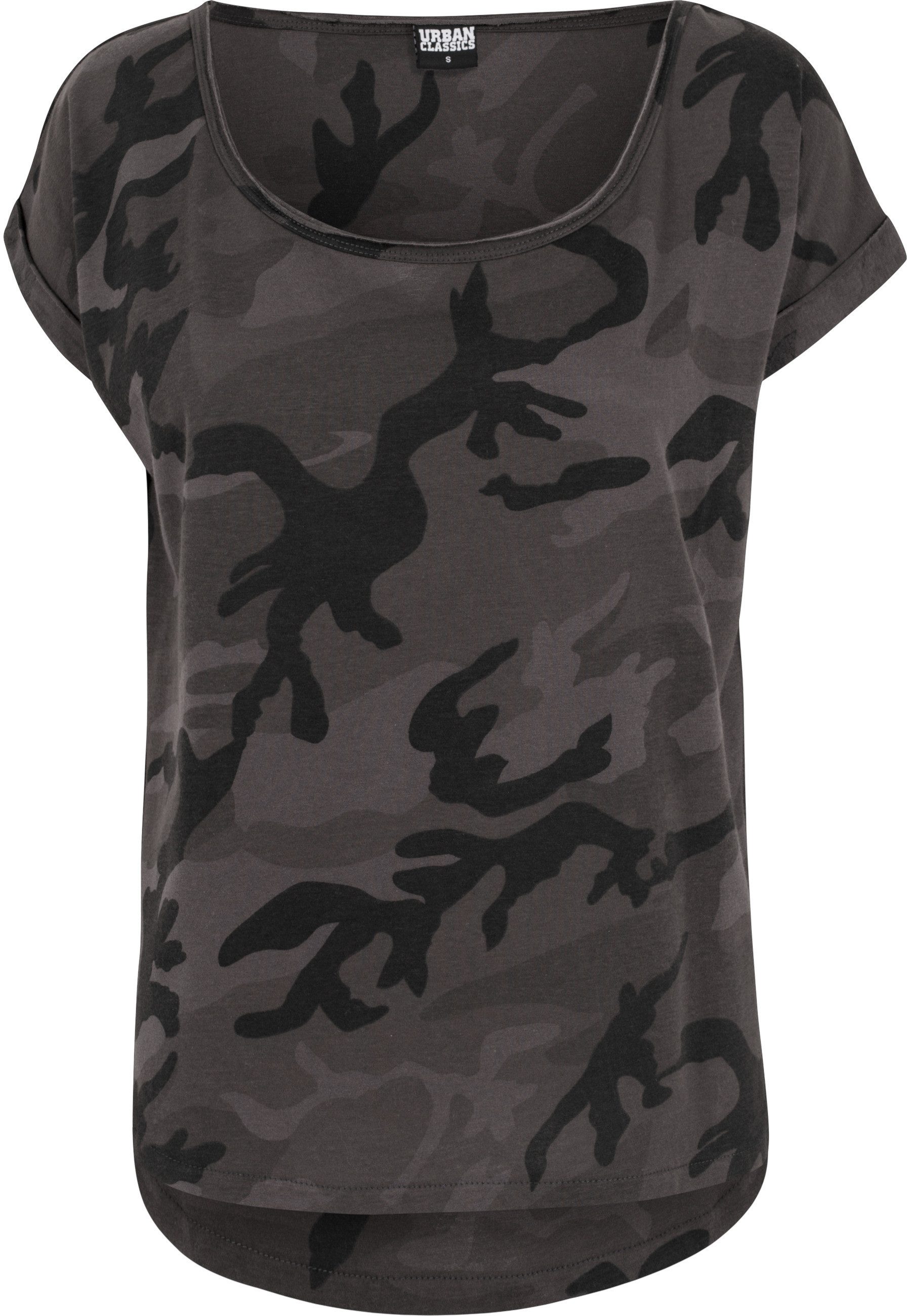 URBAN CLASSICS T-Shirt Urban Classics Damen Ladies Camo Back Shaped Tee (1-tlg)