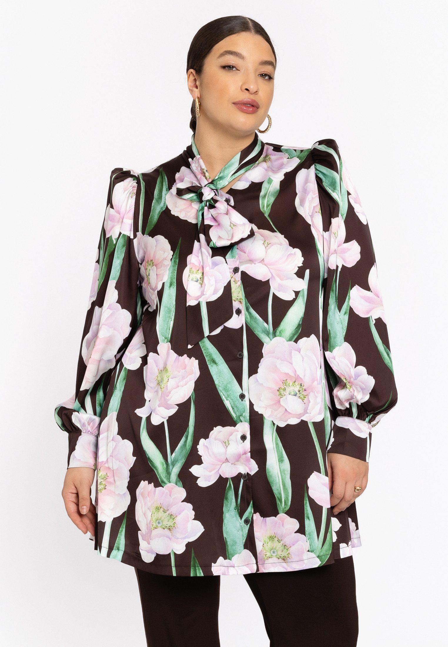 Blusentop Damen Bluse mit Druck