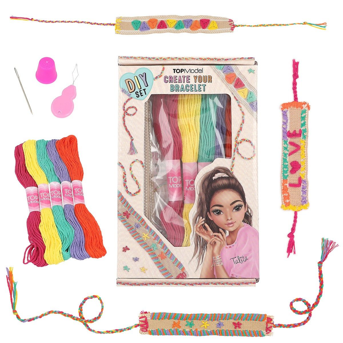 Depesche Freizeittasche DEPESCHE TOPModel Kreativ Set DIY Armbänder 2x10,5x17,3cm