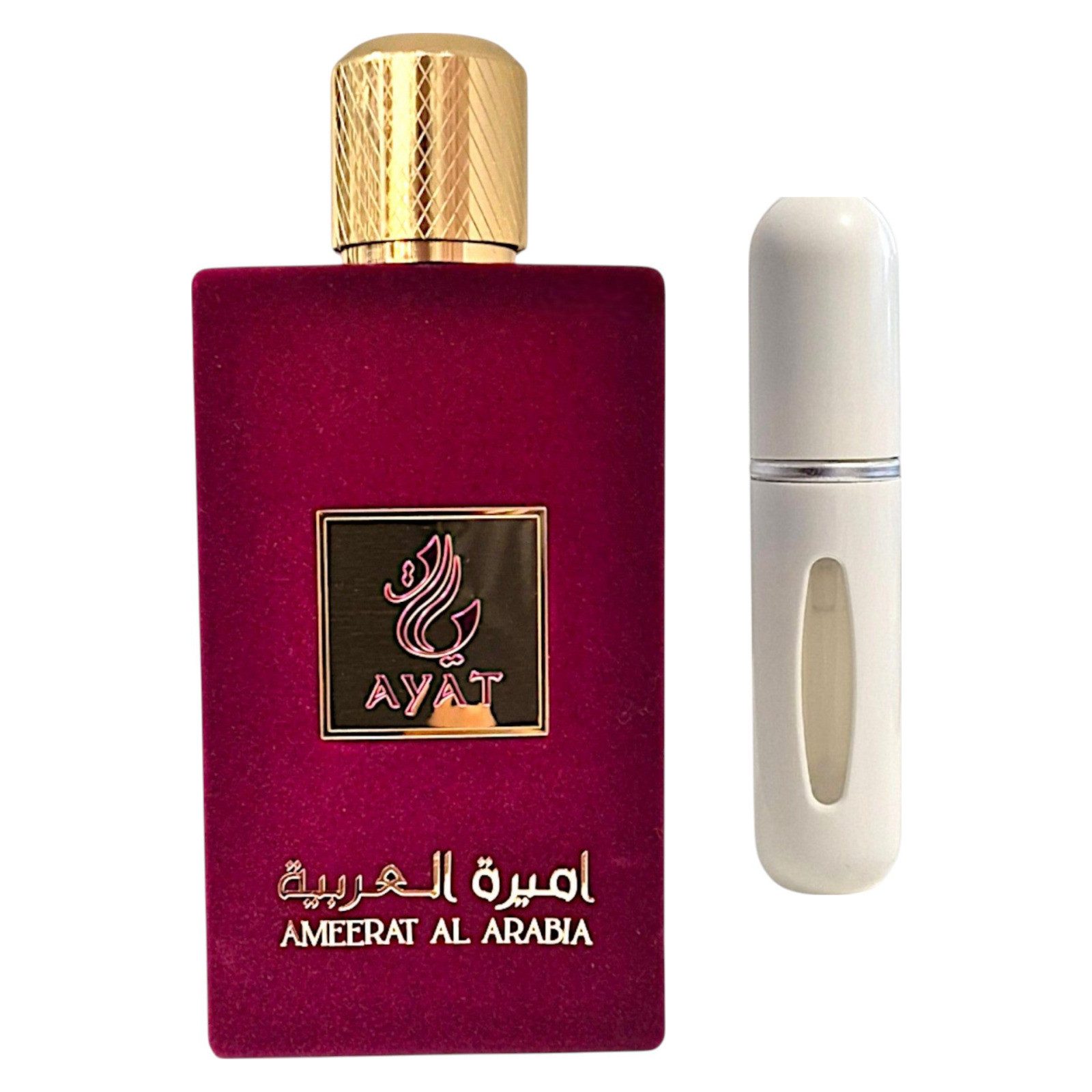 Ayat Perfumes Duft-Set Ayat Ameerat Al Arabia EDP 100ml + Parfümzerstäuber (leer)