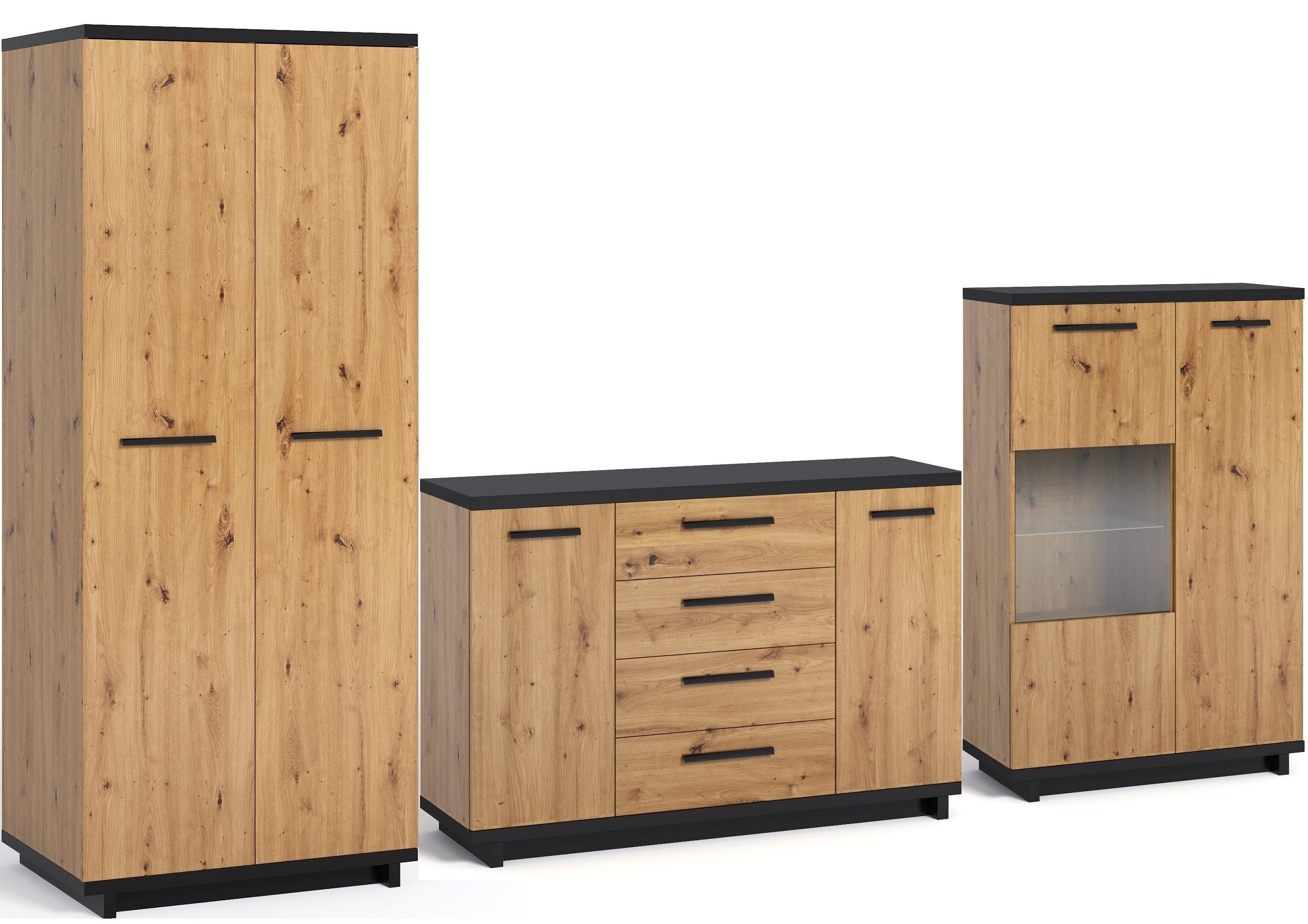 Mehrzweckschrank-Set INES SET C Wohnzimmer Flur Schlafzimmer