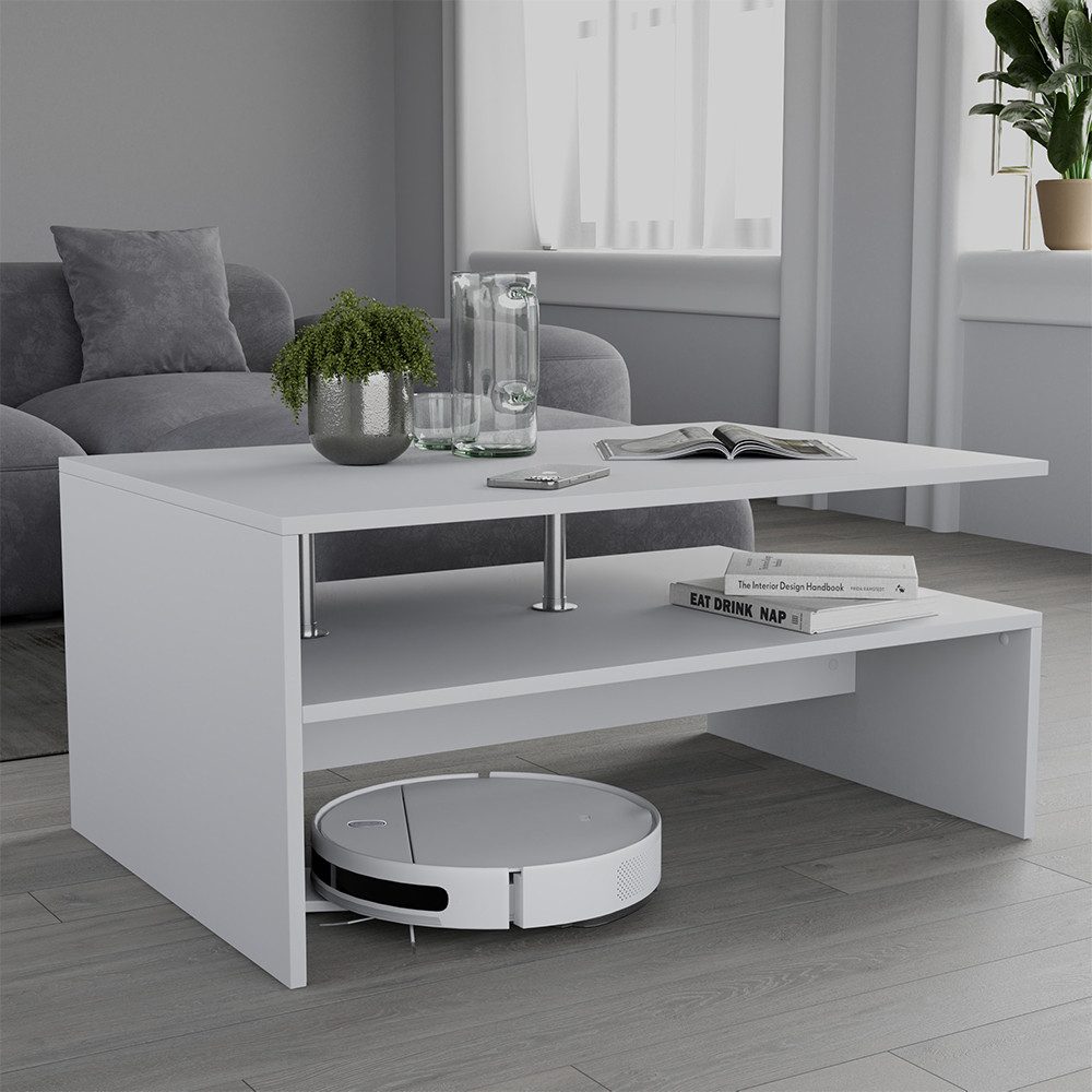 Vicco Couchtisch Amato, Weiß, 90 x 52.6 cm (1-St) günstig online kaufen