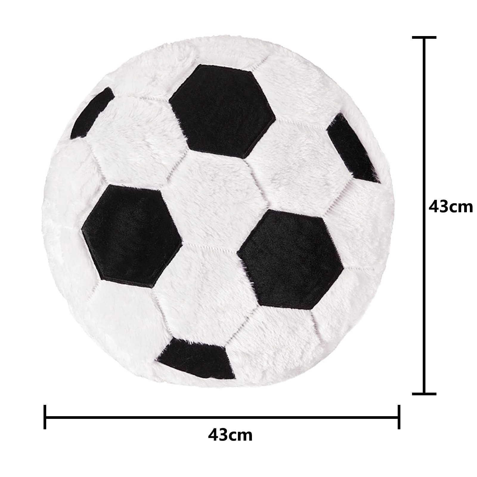 FOUORTUNATE-BEE Dekokissen Plüsch weiche Flauschige Fußball Rückenkissen Sitzkissen, Fußball kreative Zimmer Dekorationen Geschenk für Fußballliebhaber – Bild 3 von 5