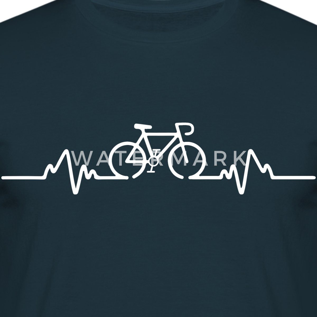 T-Shirt Fahrrad EKG Herzschlag Rennrad Bike Männer T-Shirt