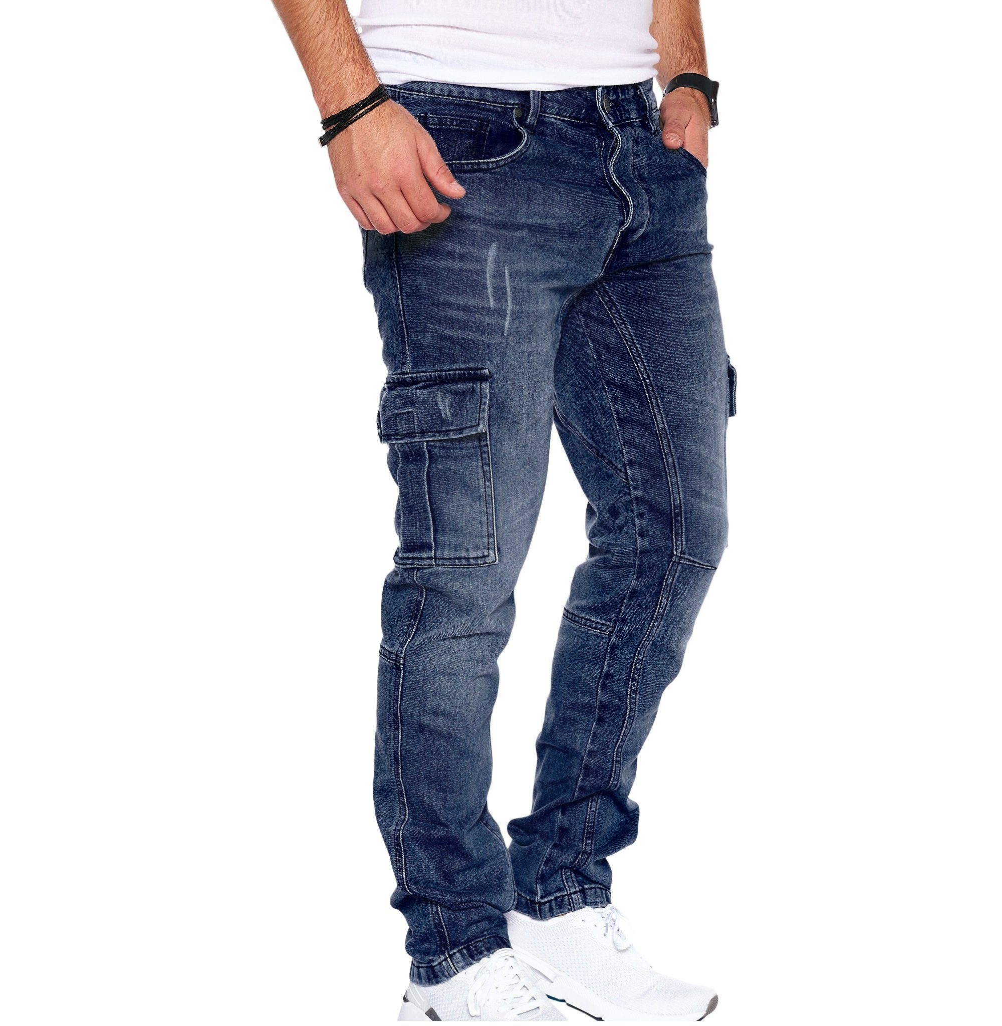Styleko Cargohose 8003 Cargo Jeans Herren Cargohose für Herren Jeans Cargohose Herren – Bild 2 von 5