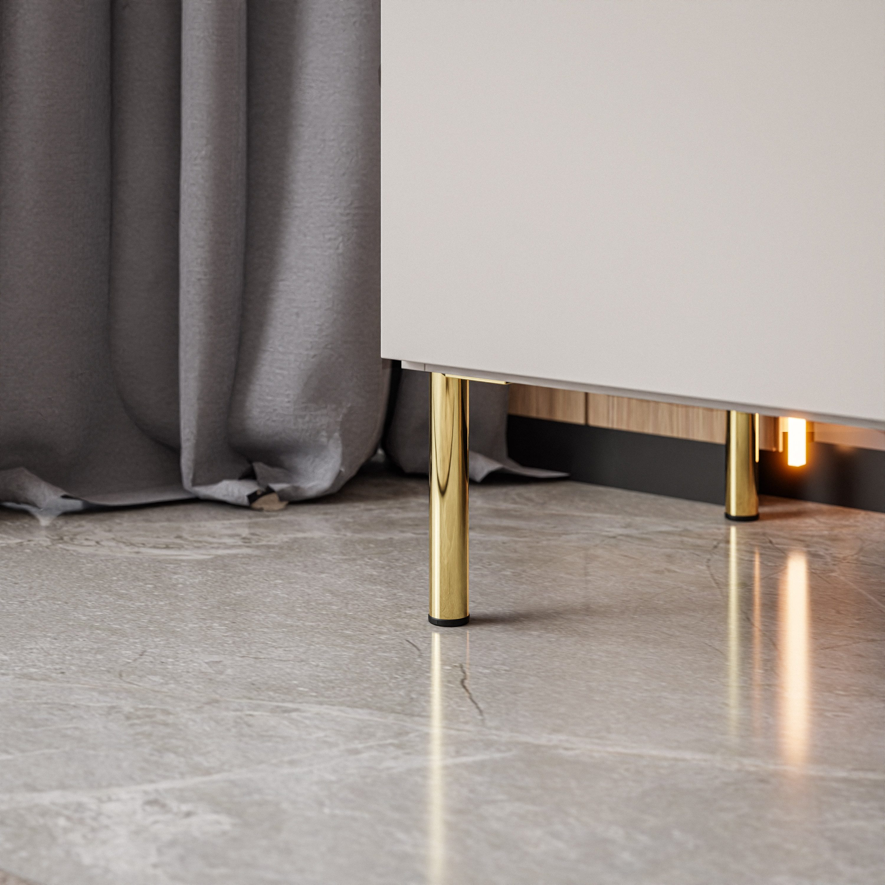 Lookway Kommode AURORA II Kaschmir Hängende Anrichte mit Dreitürige oder auf Beinen