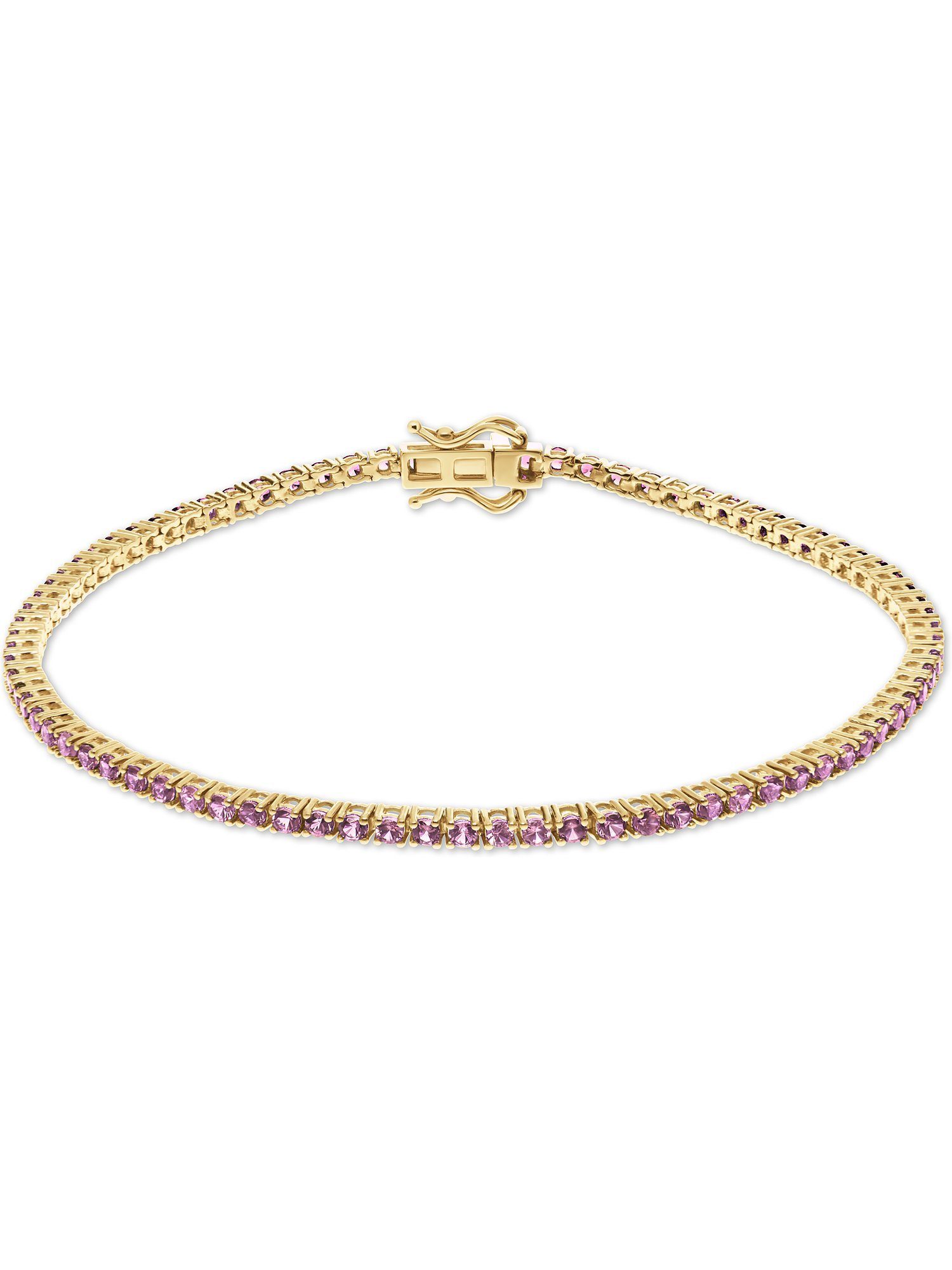 gelbgold, modern 83 GUIA GUIA Damen-Armband Armband Farbstein, pink