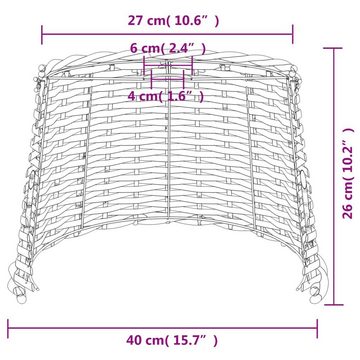 vidaXL Deckenleuchten Lampenschirm Weiß Ø40x26 cm Korbweide