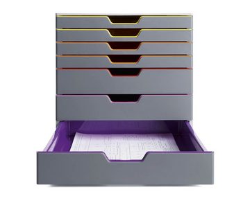 DURABLE Schubladenbox VARICOLOR, Durable 760727 Schubladenbox A4 (Varicolor) 7 Fächer, mit Etiketten zu
