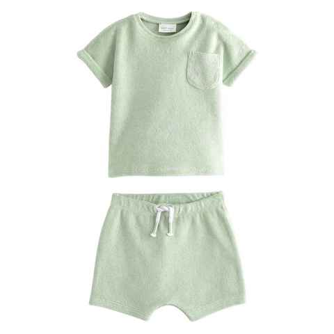 Next T-Shirt & Shorts Baby-T-Shirt + Shorts aus Frottee im 2er Set (2-tlg)