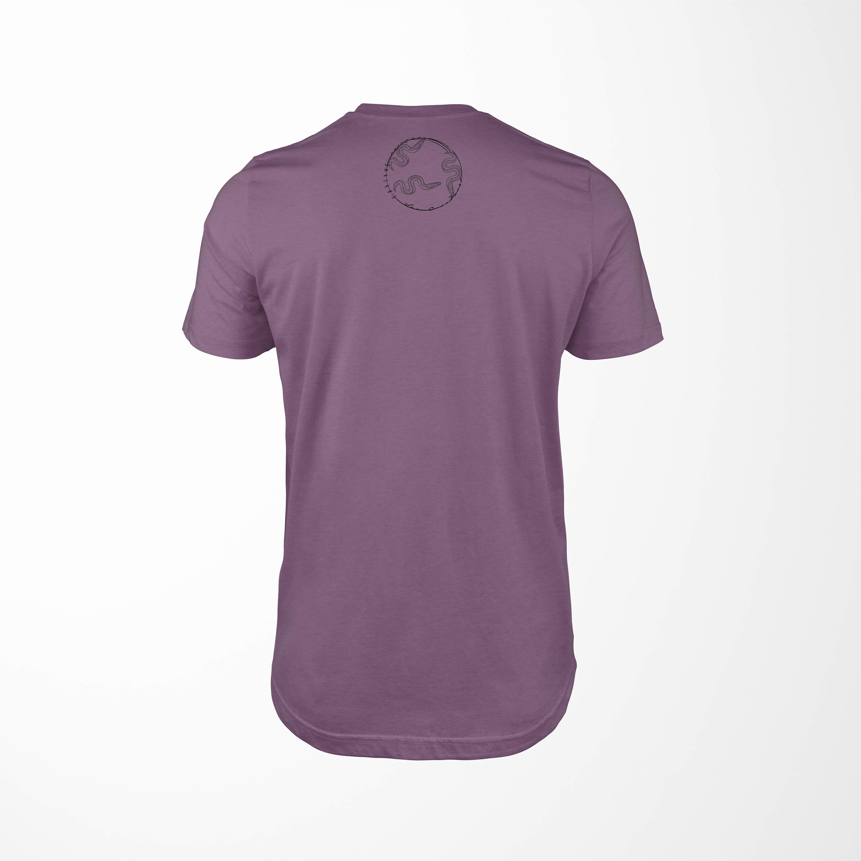 Struktur Fische - Schnitt feine Shiraz Serie: T-Shirt / und T-Shirt Sea 093 Sea Creatures, sportlicher Sinus Art Tiefsee