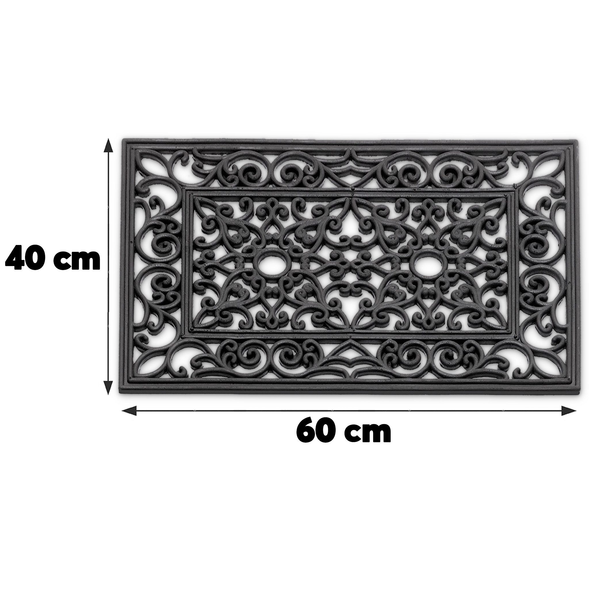 matches21 HOME & HOBBY Fußmatte Hartgummi Fußmatte Ornamente rechteckig 40x günstig online kaufen