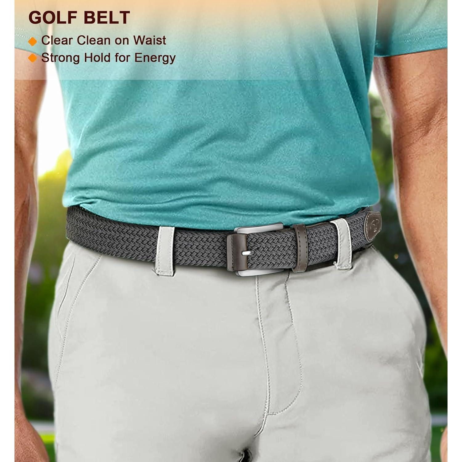 LuxusKollektion Stretchgürtel Gürtel Herren Flecht-Stretch 35mm Grigio Scuro