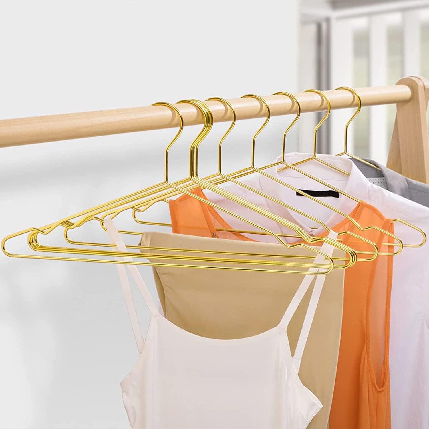 OKWISH Kleiderbügel 10Stück Set Kleider Hanger Kleidungbügel Hosenbügel, (M günstig online kaufen