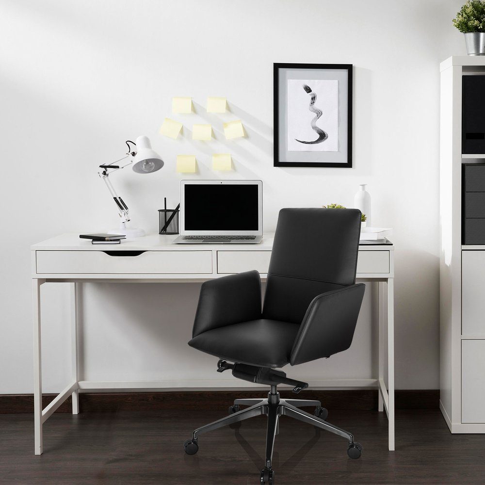 SOLETO Armlehnen Schreibtischstuhl (1 Drehstuhl Kunstleder mit Profi OFFICE St), hjh ergonomisch Bürostuhl