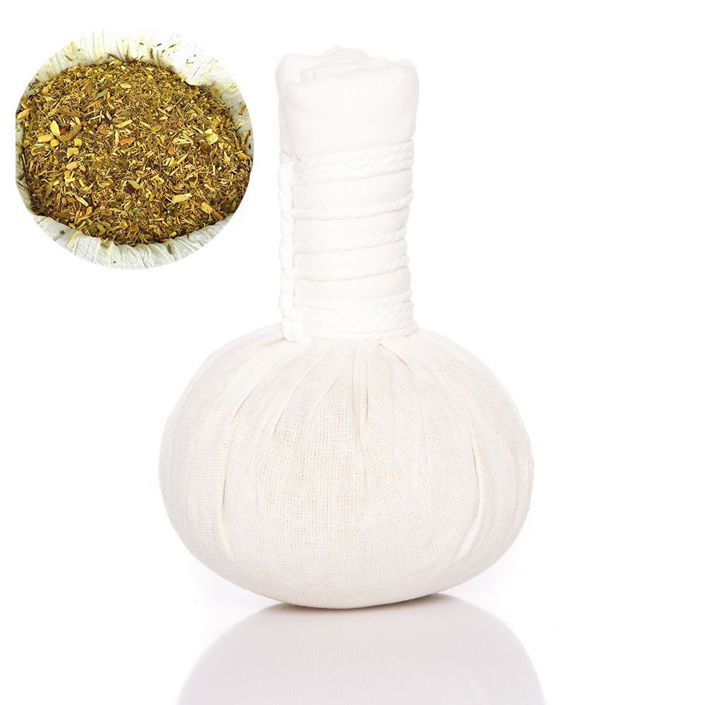 Kitama Kräuterkissen Kräuterstempel Thai Kräuter 150g für traditionelle Massagen & Wellness, 5 Stück, 5-tlg.