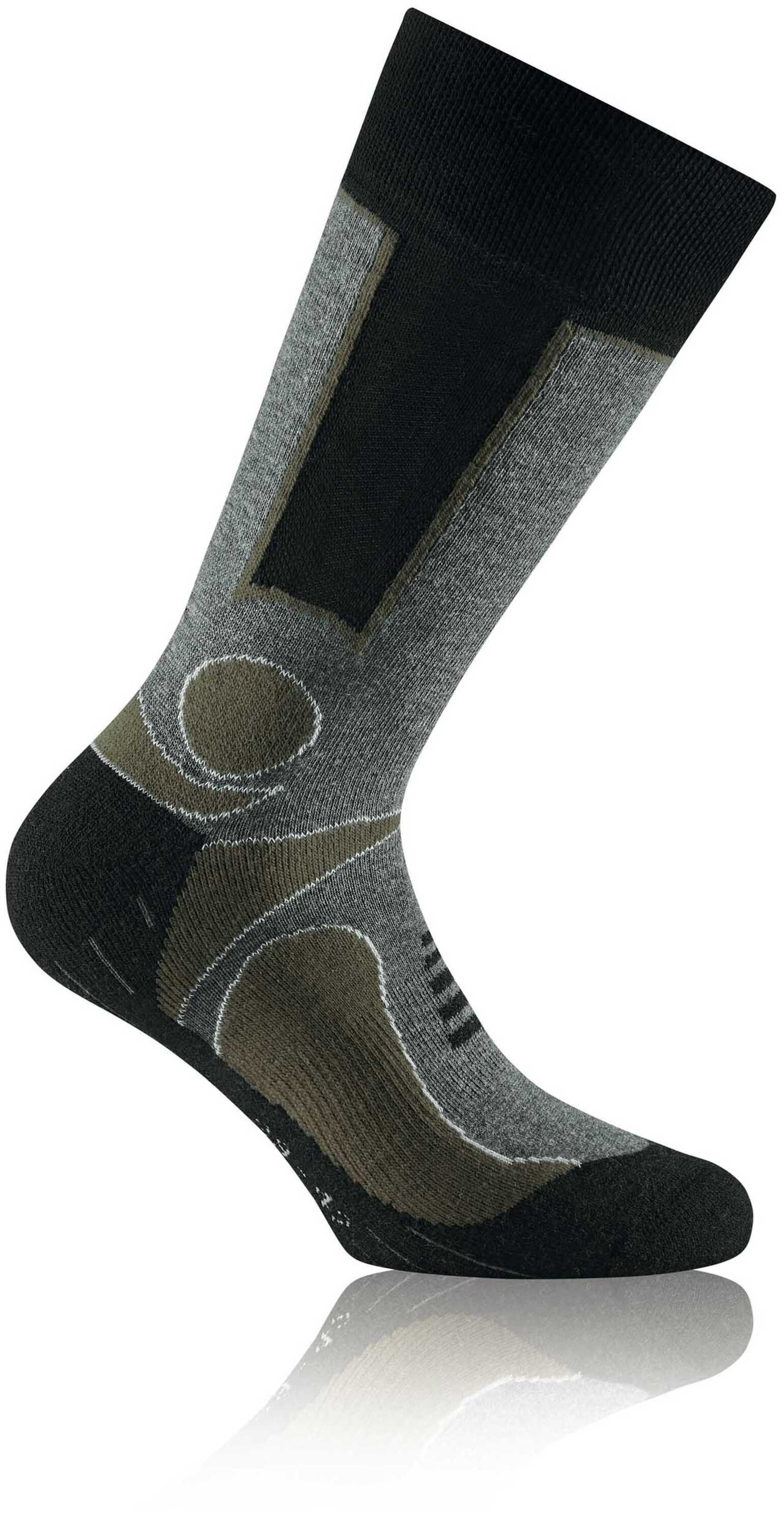 Outdoor Socken, Unisex Rohner - Socks 2er Pack Khaki Trekking Sportsocken Basic