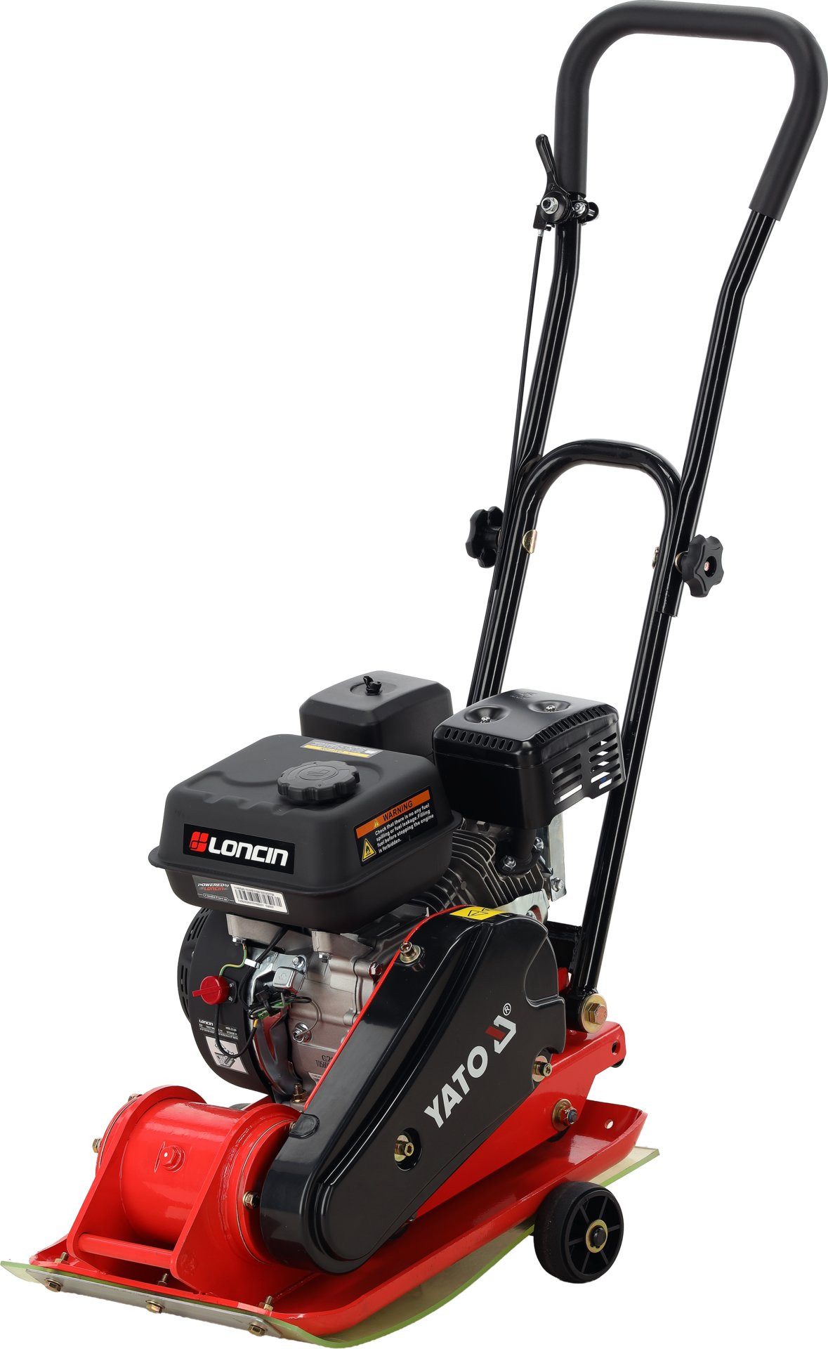 Yato Rüttelplatte Rüttelplatte mit Loncin 6,5 PS Motor und Gummimatte 530 x 350 mm, Rüttelplatte mit Loncin 6,5 PS Motor und Gummimatte 530 x 350 mm, Stabil