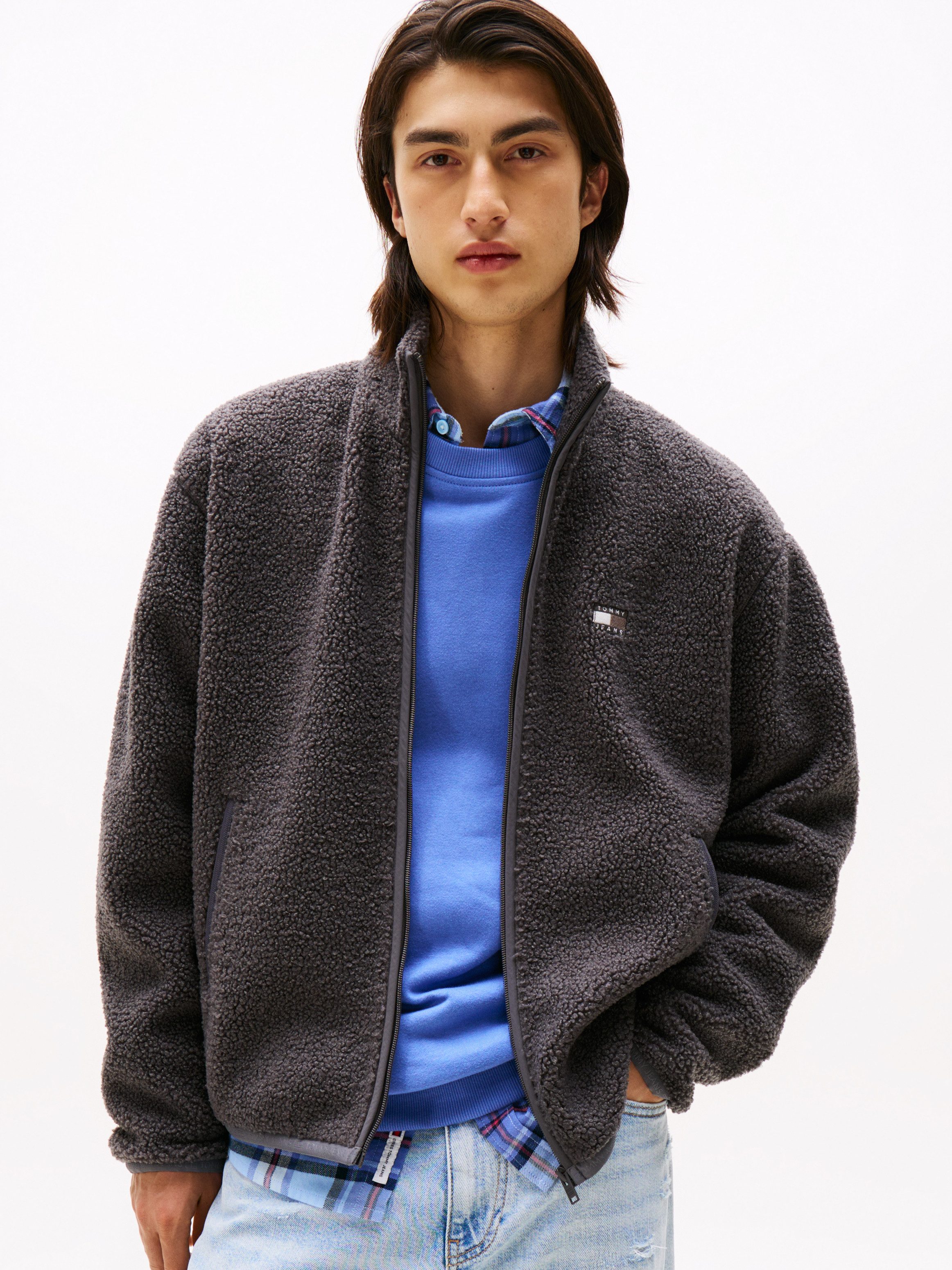 Tommy Jeans Sweatjacke BADGE TEDDY Relaxed günstig online kaufen