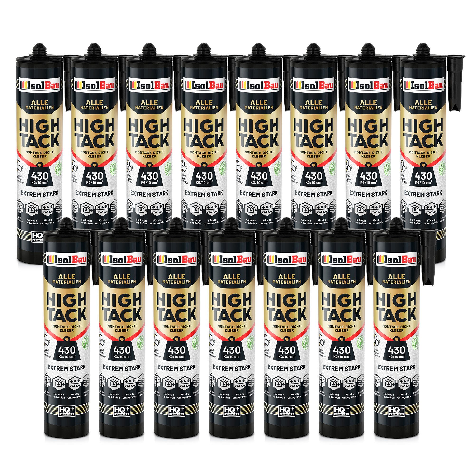 None Montagekleber Montagekleber High Tack 15x530g Extra Stark High Tack Montage-Kleber, Beton, Gip, Metalle Stahl, Baukeramik, Glas, Styrodur, Holz, MDF