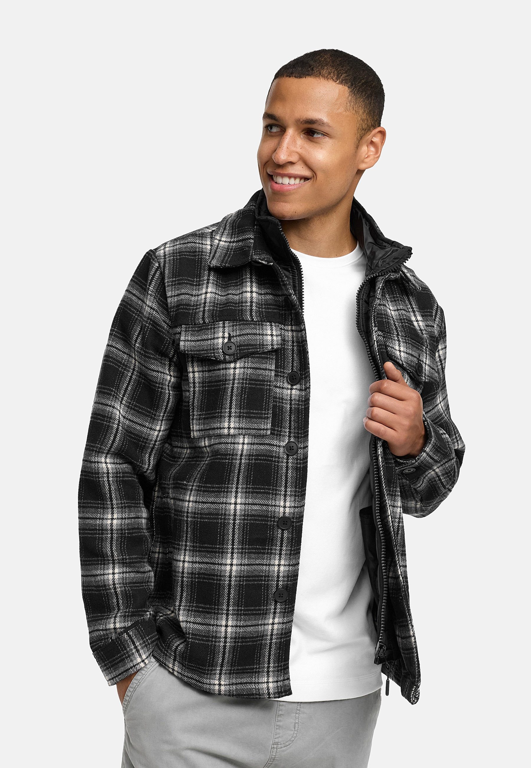 Indicode Hemdjacke Herren INDjango Hemd Herrenjacke mit herausnehmbarem Inlay