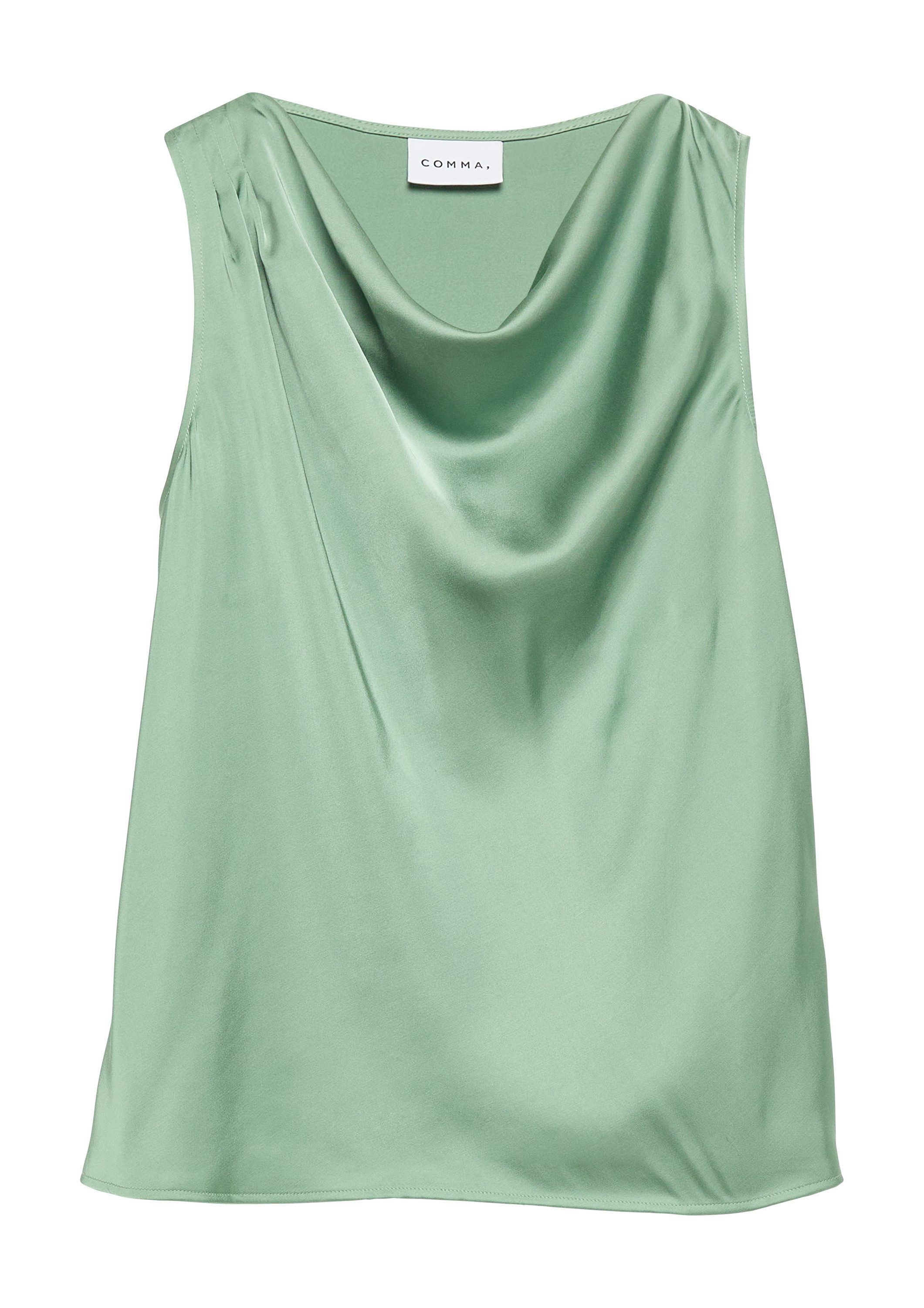 comma Blusentop Bluse Satin-Wasserfall-Top günstig online kaufen
