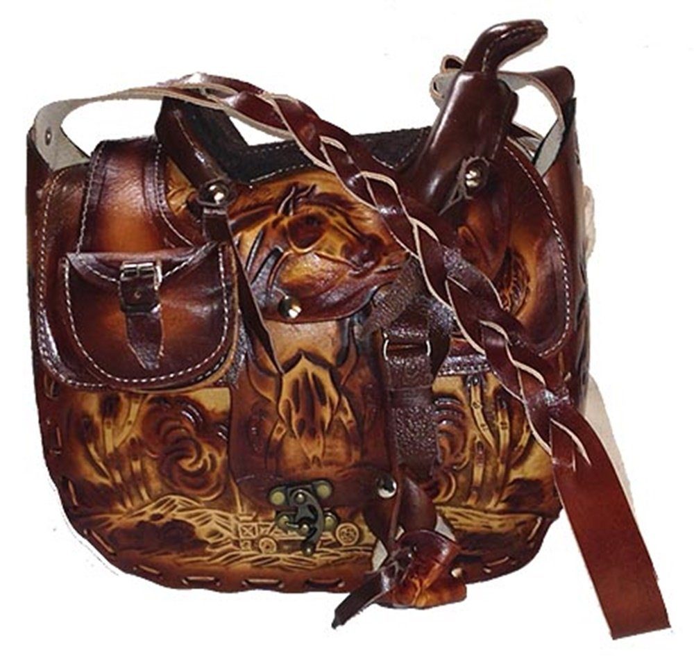 Westernlifestyle Handtasche Westerntasche Sattel aus echtem Leder, Langer T günstig online kaufen