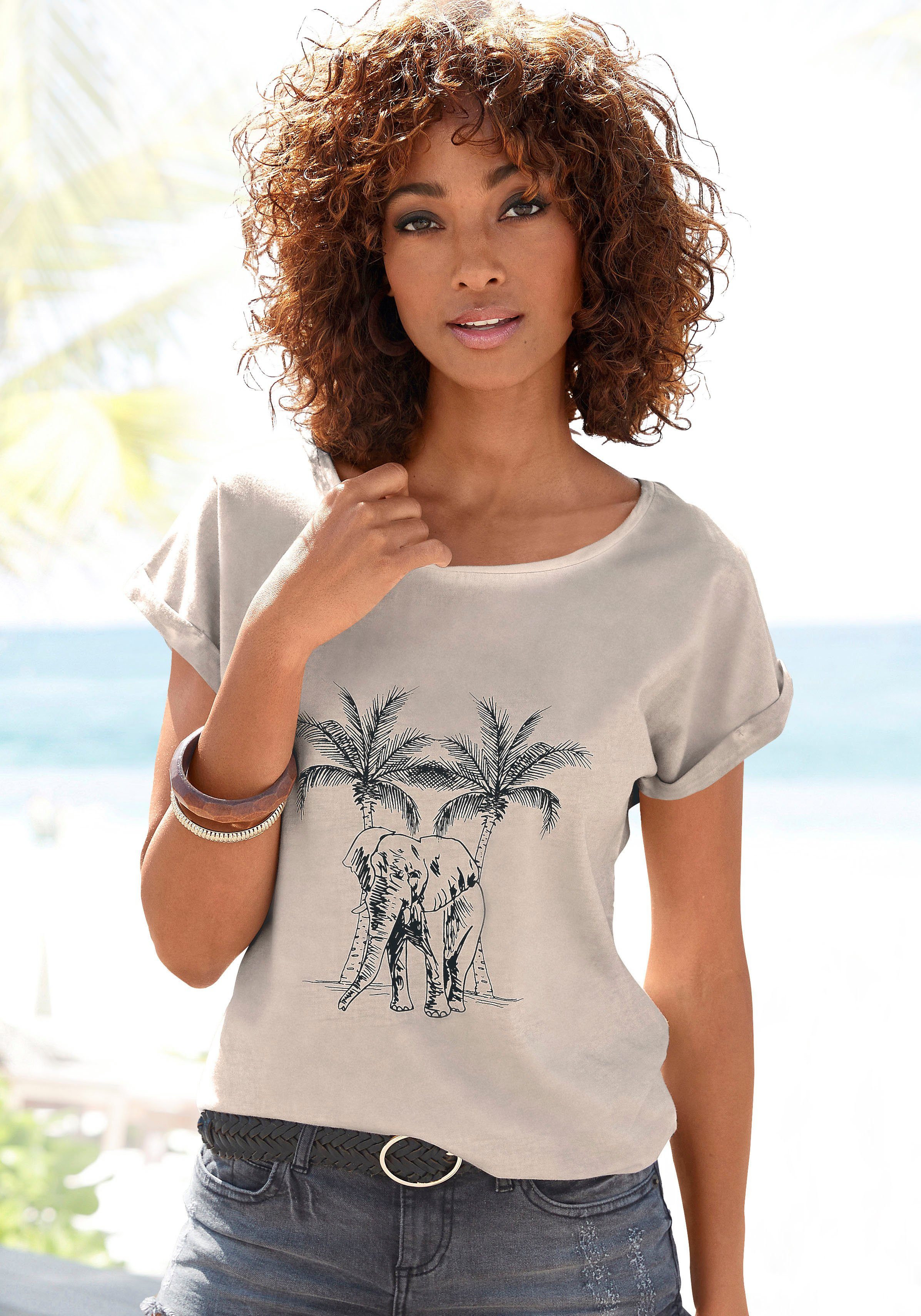 T-Shirt mit modischem Frontdruck