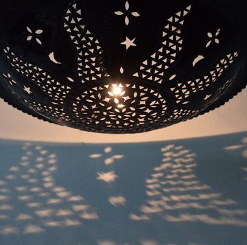 SIMANDRA Lampenschirm Handgefertigte orientalische Metall Deckenlampe aus Marokko