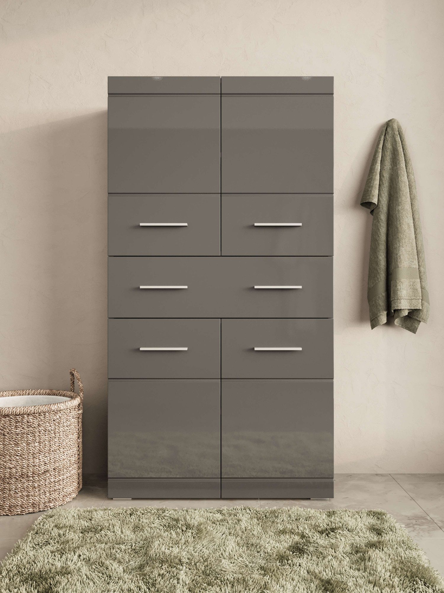 OTTO home Midischrank Föhr minimalistisch, zeitlos, hochglänzend