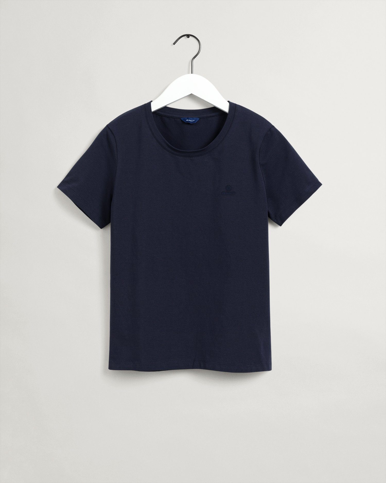 Gant Blau Top Stretch-Baumwolle T-Shirt aus
