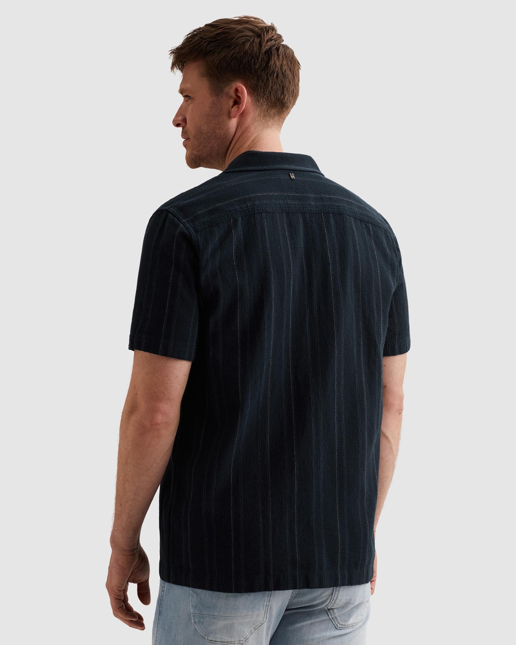 PME LEGEND Kurzarmhemd Short Sleeve Shirt Yarn dye mattweave stripe mit Brust Tasche