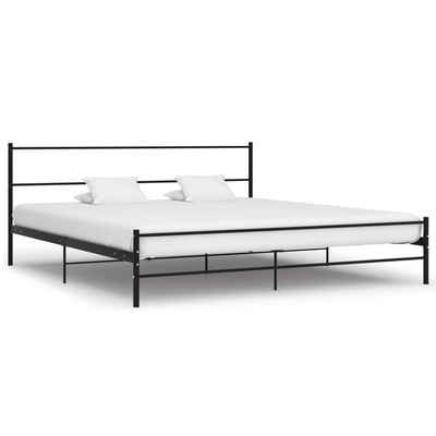 vidaXL Bett Bettgestell Schwarz Metall 200×200 cm