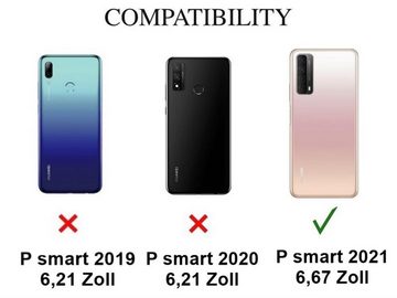 CoverKingz Handyhülle Huawei P Smart 2021 Handy Hülle Silikon Cover Case Tasche Bumper