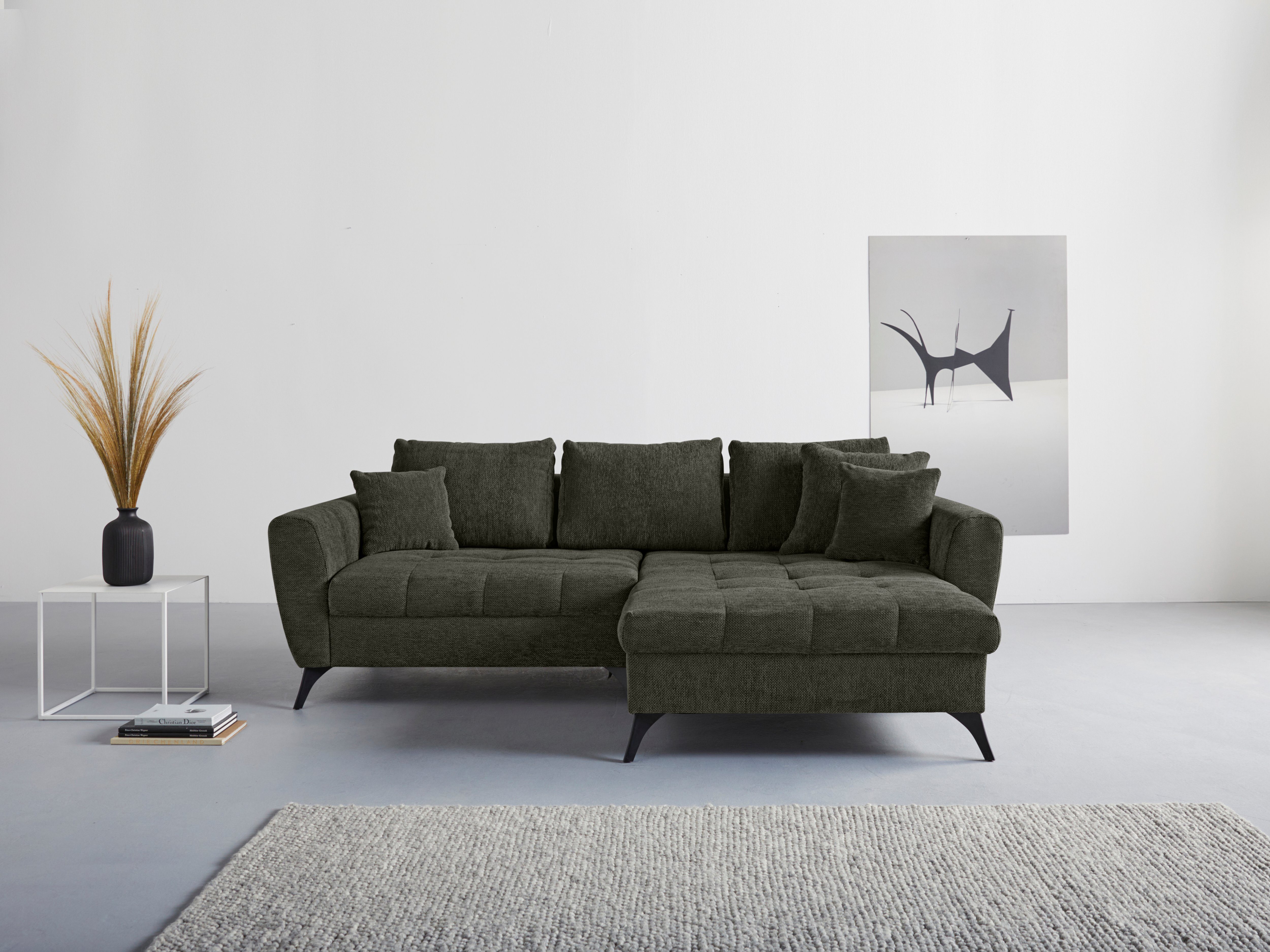 Ecksofa clean-Bezug INOSIGN 140kg Sitzplatz, auch Belastbarkeit Lörby, Aqua bis pro mit