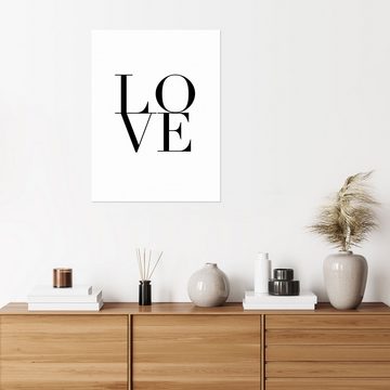 Posterlounge Wandfolie Typobox, LOVE II, Wohnzimmer Minimalistisch