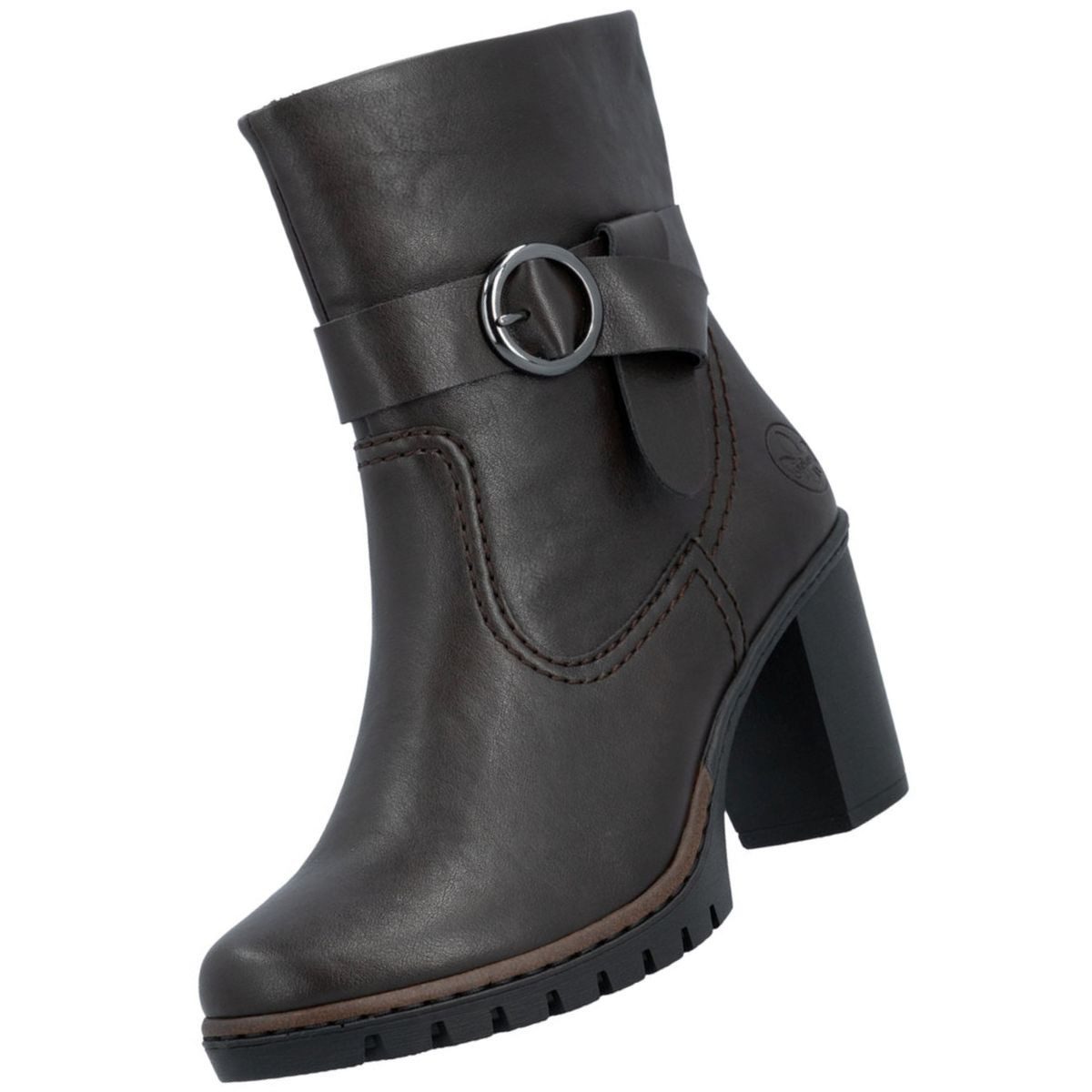 Rieker Y2590-25 Stiefelette Kurz-Stiefel mit 8 cm hohem Blockabsatz