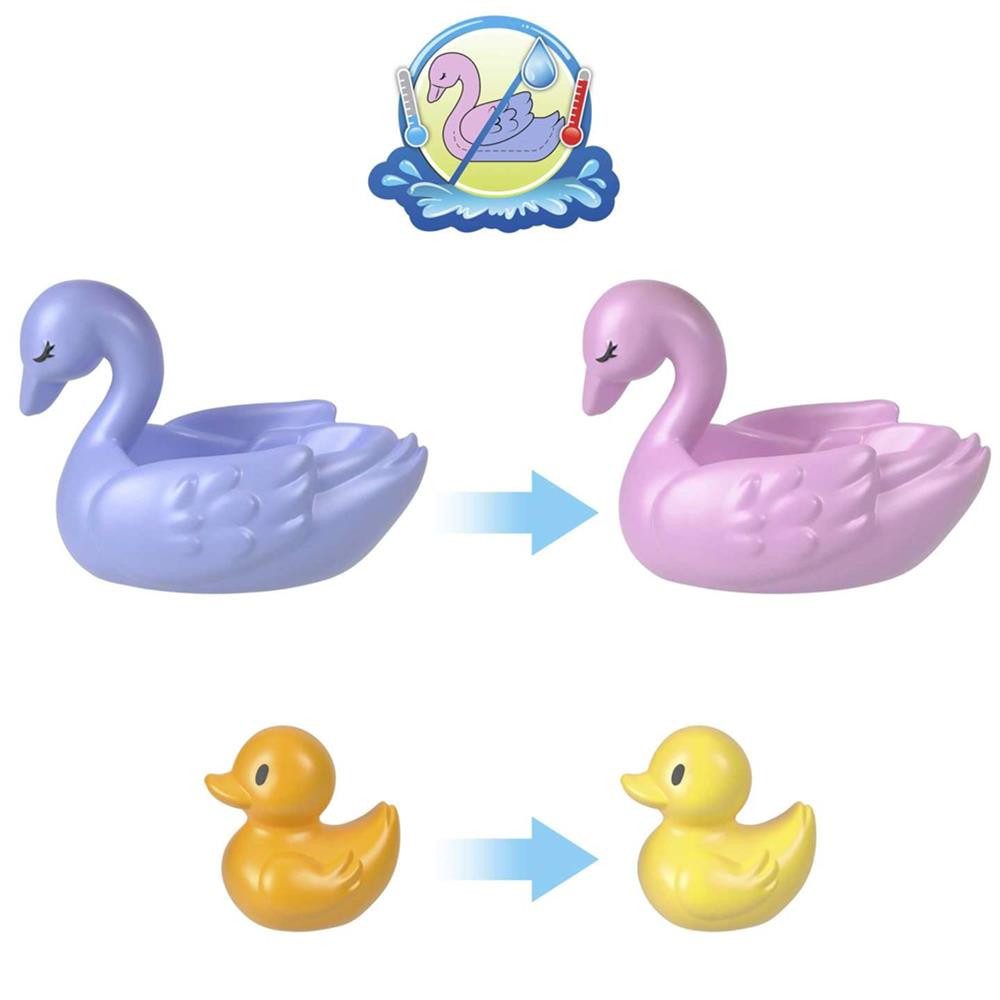 Mattel® Spielwelt Polly Pocket Blumen-Häschen Schatulle, mit Wasserspaß für Kinder ab 4 Jahren