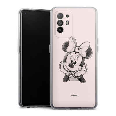 DeinDesign Handyhülle Minnie Mouse Offizielles Lizenzprodukt Disney Minnie Posing Sitting, Oppo A94 5G Silikon Hülle Bumper Case Handy Schutzhülle