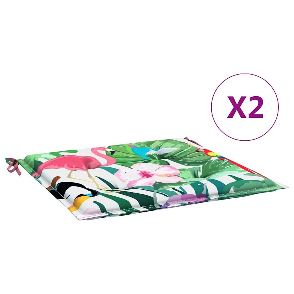 vidaXL Sitzauflage Gartenstuhl-Kissen 2 Stk. Mehrfarbig günstig online kaufen