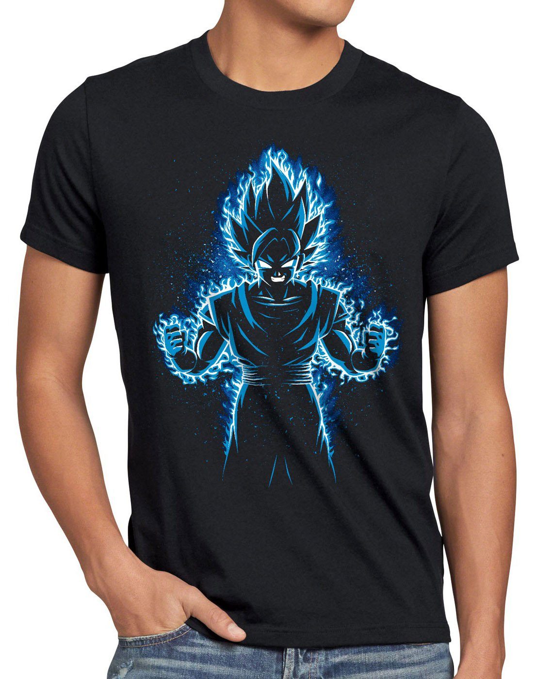 style3 Print-Shirt manga turtle roshi z anime Power Herren Max T-Shirt dragon ball vegeta Songoku