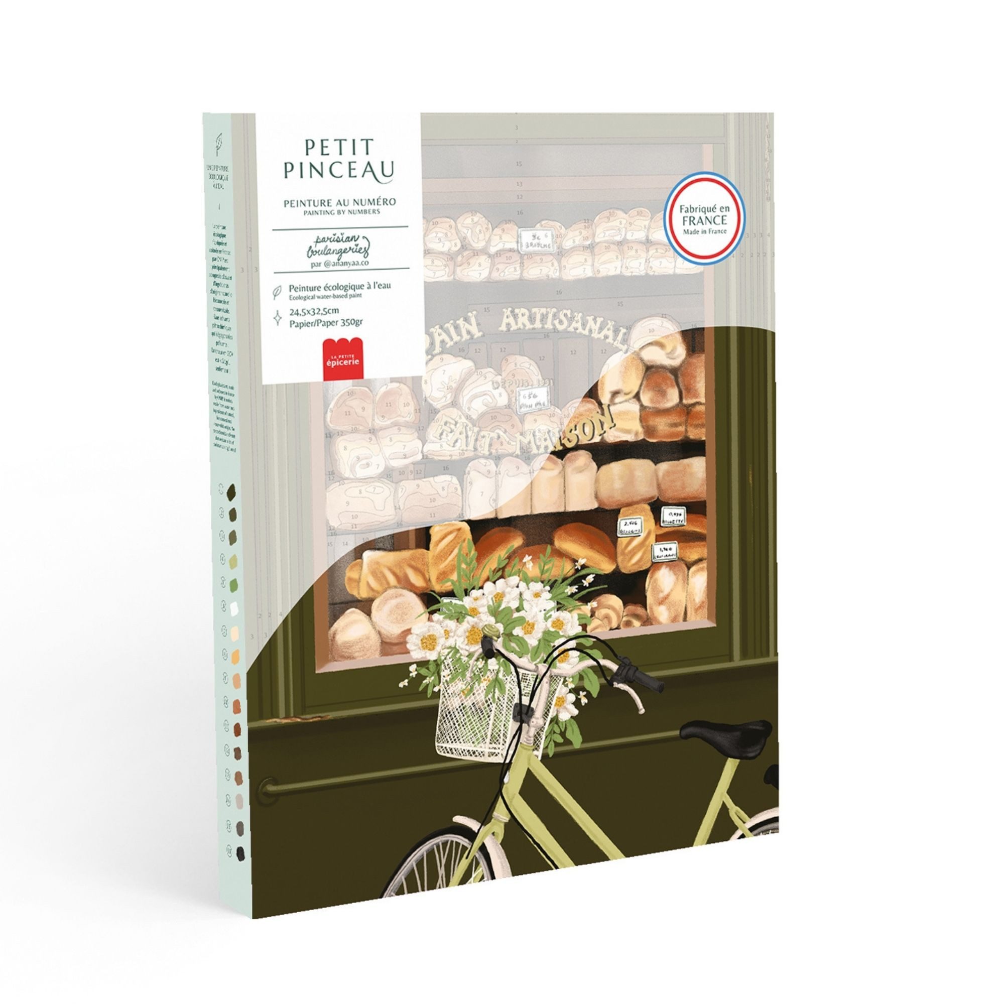 La Petite Epicerie Malen nach Zahlen Set Kinder & Erwachsene Kreatives Malen mit Pinsel und Farben