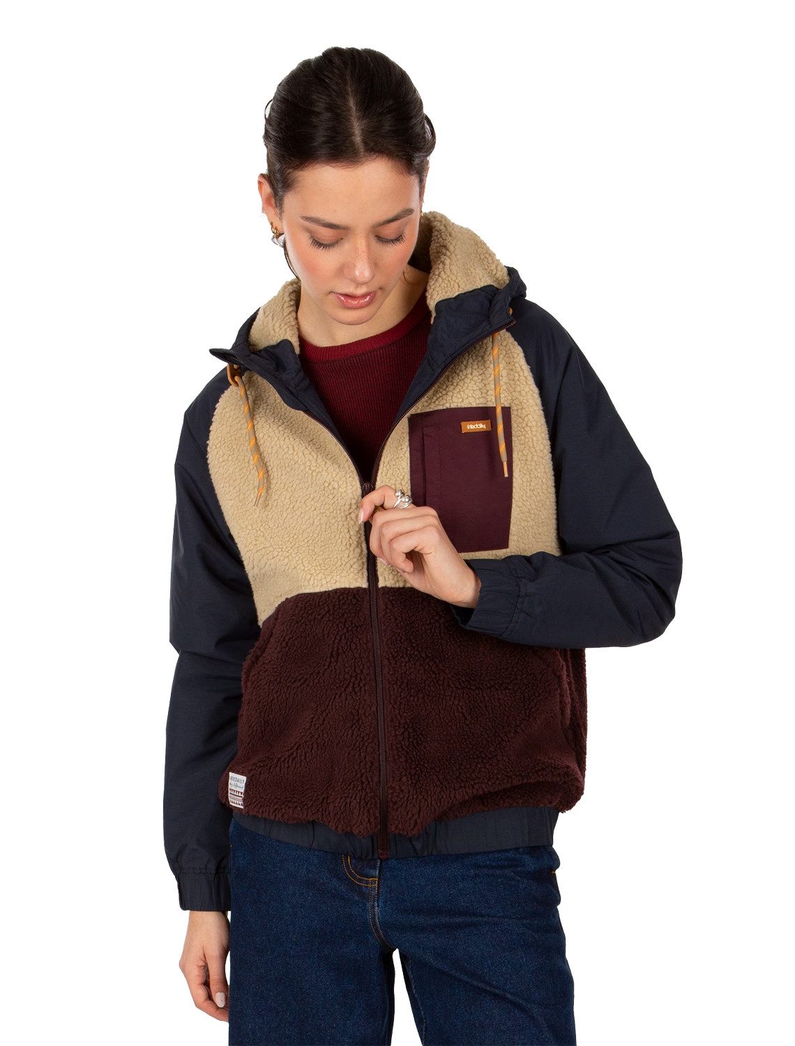 iriedaily Allwetterjacke IrieDaily Arctikmix Jacket (1-St) Mix aus recyceltem Nylon und Teddy Fleece