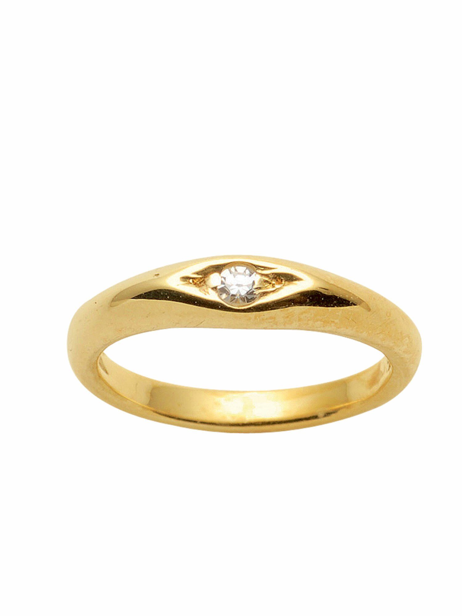 Adelia´s Kettenanhänger 585 Gold Anhänger Taufring mit Diamant Ø 10,1 mm, 585 Gold mit Diamant Goldschmuck für Damen