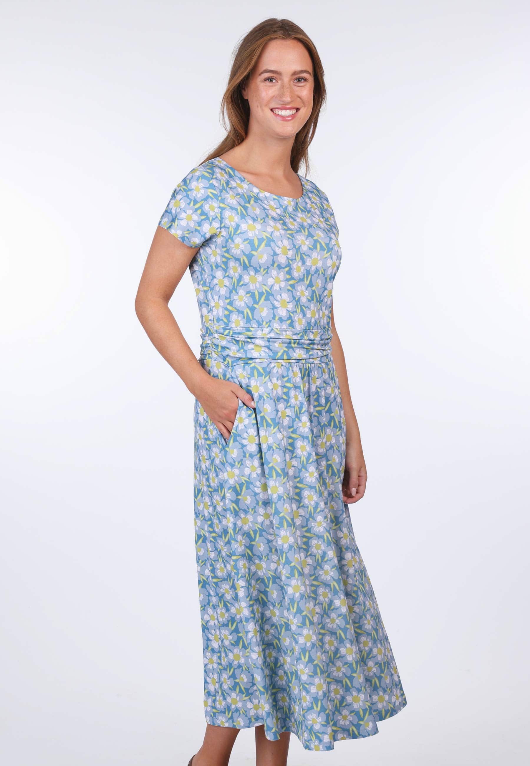 Sorgenfri Sylt Sommerkleid Malind poppy Taillenraffung