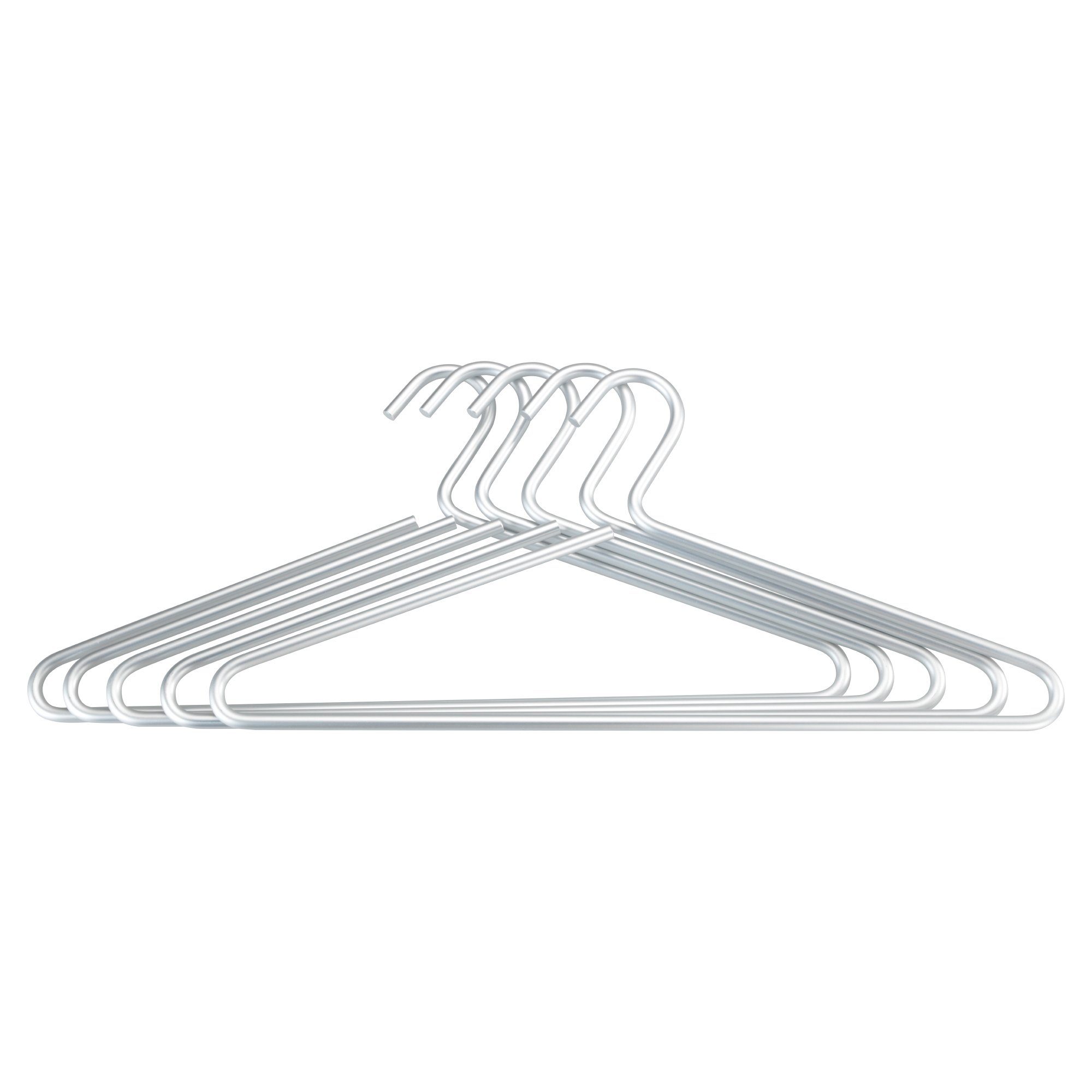 Basera® Kleiderbügel Kleiderbügel Alpha, 5er Set in Silber