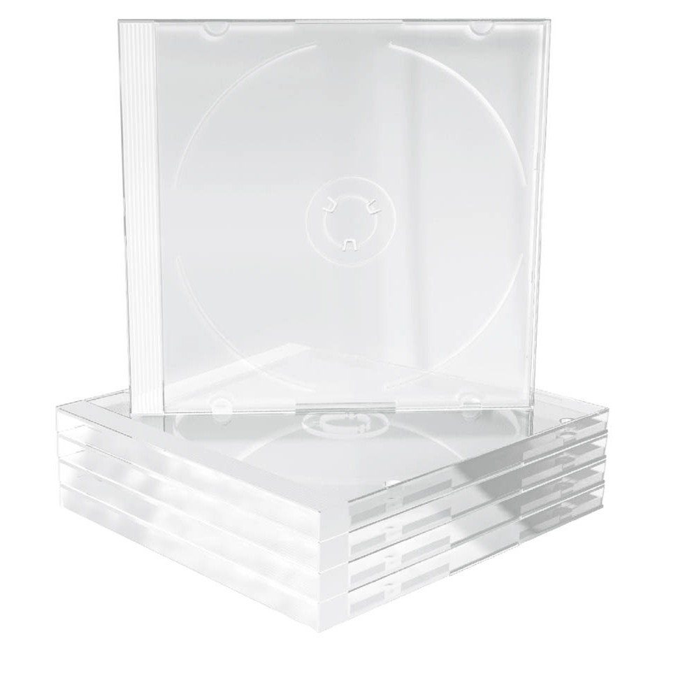 Mediarange Kugelschreiber MediaRange CD Leerbox 5pcs Single clear retail