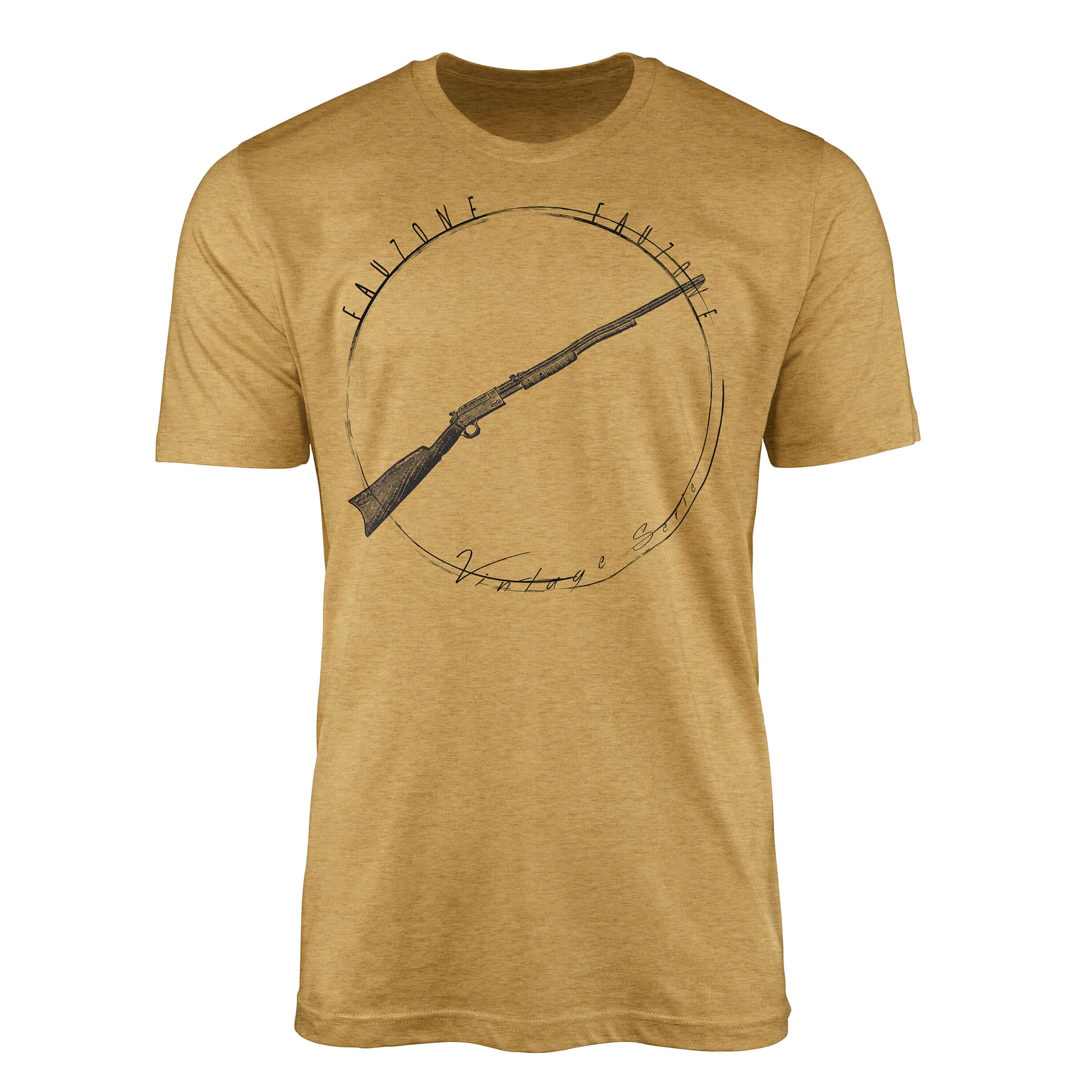 Sinus Art T-Shirt Vintage Herren T-Shirt Gewähr Antique Gold