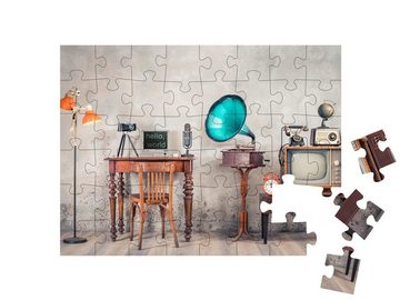 puzzleYOU Puzzle Retro-Equipment: Technik, Musik und Medien, 48 Puzzleteile, puzzleYOU-Kollektionen Nostalgie